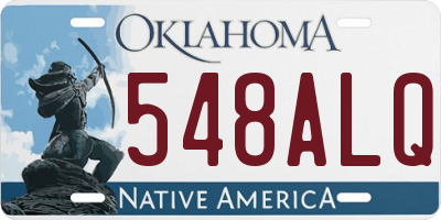 OK license plate 548ALQ