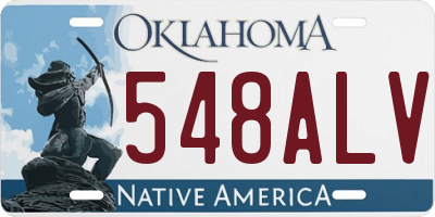 OK license plate 548ALV