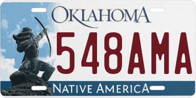 OK license plate 548AMA