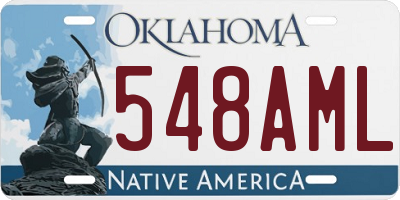 OK license plate 548AML