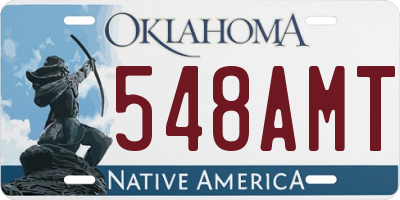 OK license plate 548AMT