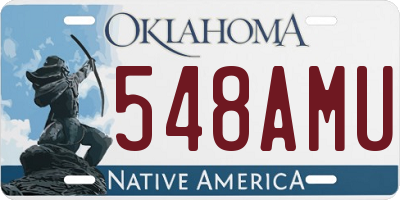 OK license plate 548AMU