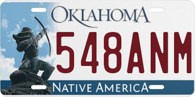 OK license plate 548ANM