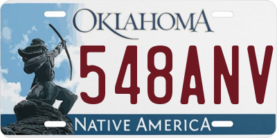 OK license plate 548ANV