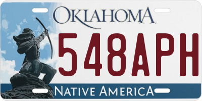 OK license plate 548APH