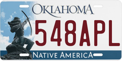 OK license plate 548APL