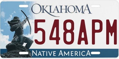 OK license plate 548APM