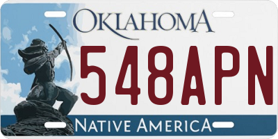 OK license plate 548APN