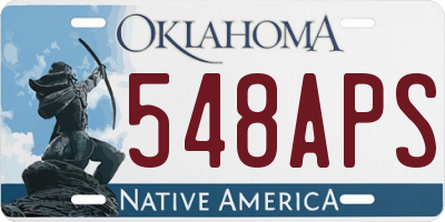 OK license plate 548APS