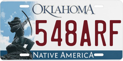 OK license plate 548ARF