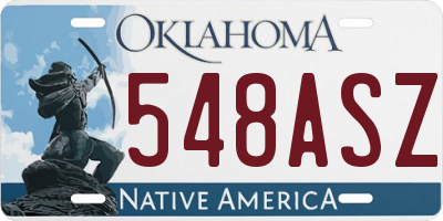 OK license plate 548ASZ
