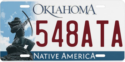 OK license plate 548ATA