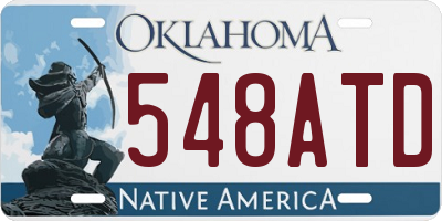 OK license plate 548ATD