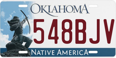 OK license plate 548BJV