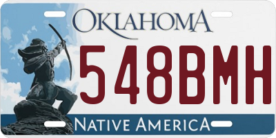 OK license plate 548BMH