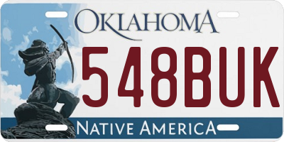 OK license plate 548BUK