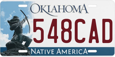 OK license plate 548CAD