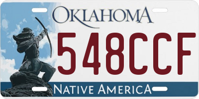 OK license plate 548CCF