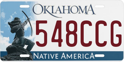 OK license plate 548CCG