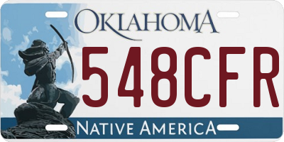 OK license plate 548CFR