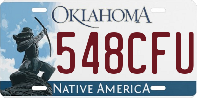 OK license plate 548CFU