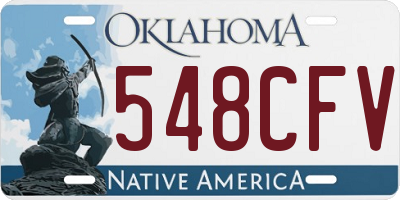 OK license plate 548CFV