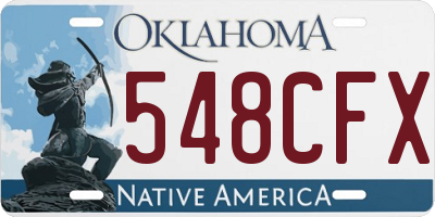 OK license plate 548CFX