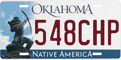 OK license plate 548CHP