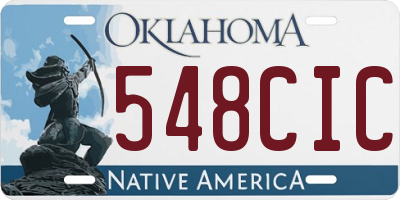 OK license plate 548CIC