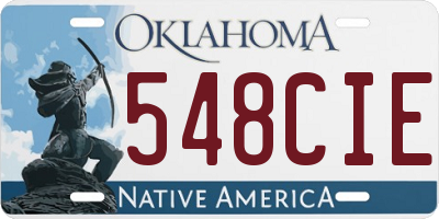 OK license plate 548CIE