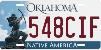 OK license plate 548CIF