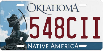 OK license plate 548CII