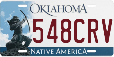 OK license plate 548CRV