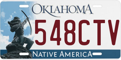 OK license plate 548CTV