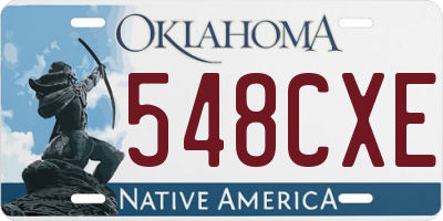 OK license plate 548CXE