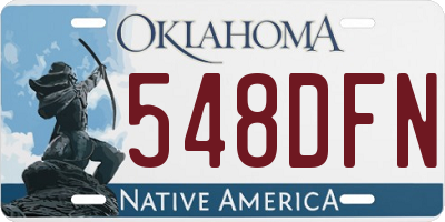 OK license plate 548DFN