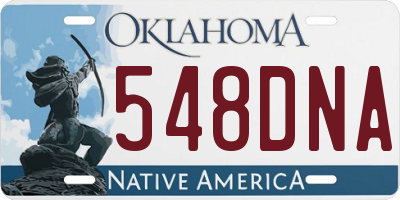 OK license plate 548DNA