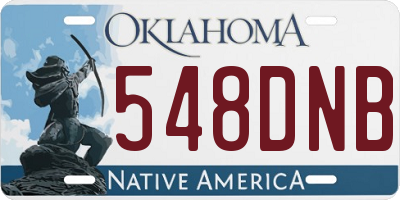OK license plate 548DNB