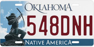OK license plate 548DNH