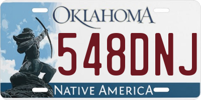 OK license plate 548DNJ