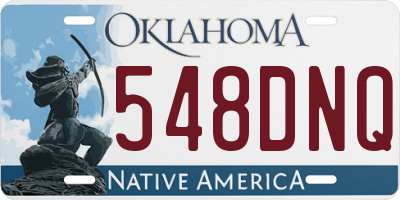 OK license plate 548DNQ