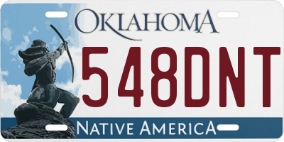 OK license plate 548DNT