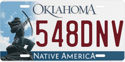 OK license plate 548DNV
