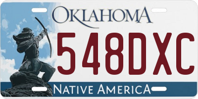 OK license plate 548DXC