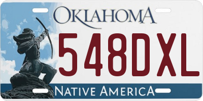 OK license plate 548DXL