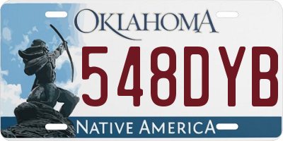 OK license plate 548DYB
