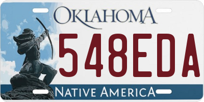 OK license plate 548EDA
