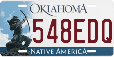 OK license plate 548EDQ