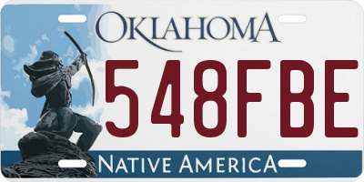 OK license plate 548FBE