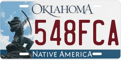 OK license plate 548FCA